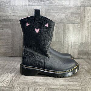 Dr. Marten's Bex Heart PO Kids size 3 Lined Mid Ankle Leather Boots